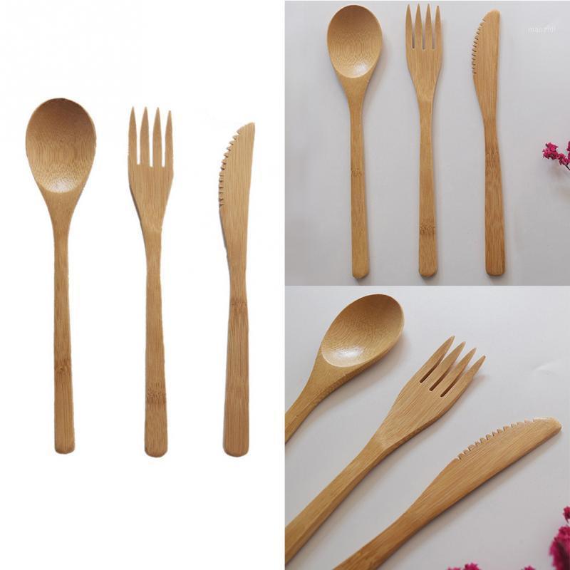 

3pcs/set Outdoor Tableware Picnic Traveling Hiking Camping Cutlery Utensils Portable Dinnerware Bamboo Knife Fork Spoon Set1