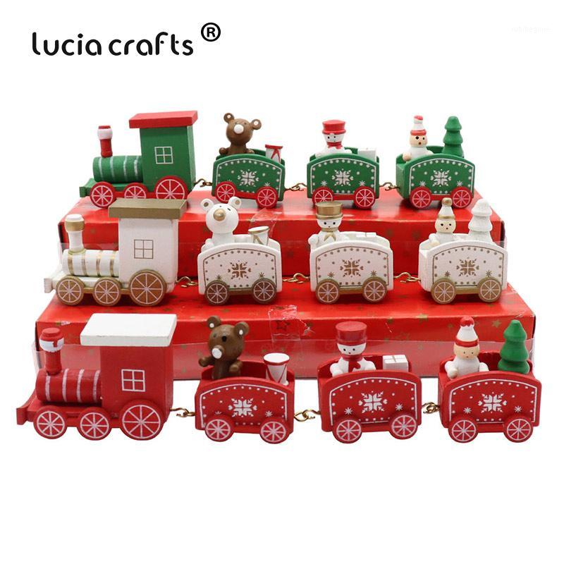 

1 PCS Christmas Decoration For Home Little Train Popular Wooden Train Decor Christmas Ornaments New Year Supplies H01121