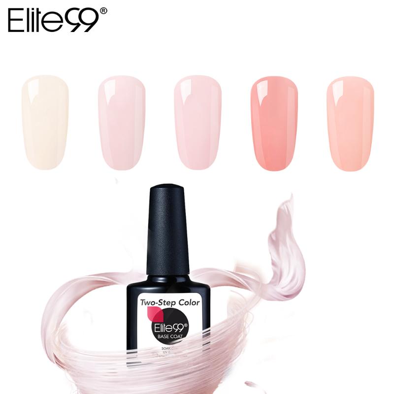 

Elite99 Two-step Nail Art Design Manicure 6 Color 10ML Soak Off Enamel Gel Polish UV Gel Nail Polish Lacquer Varnish, Base coat