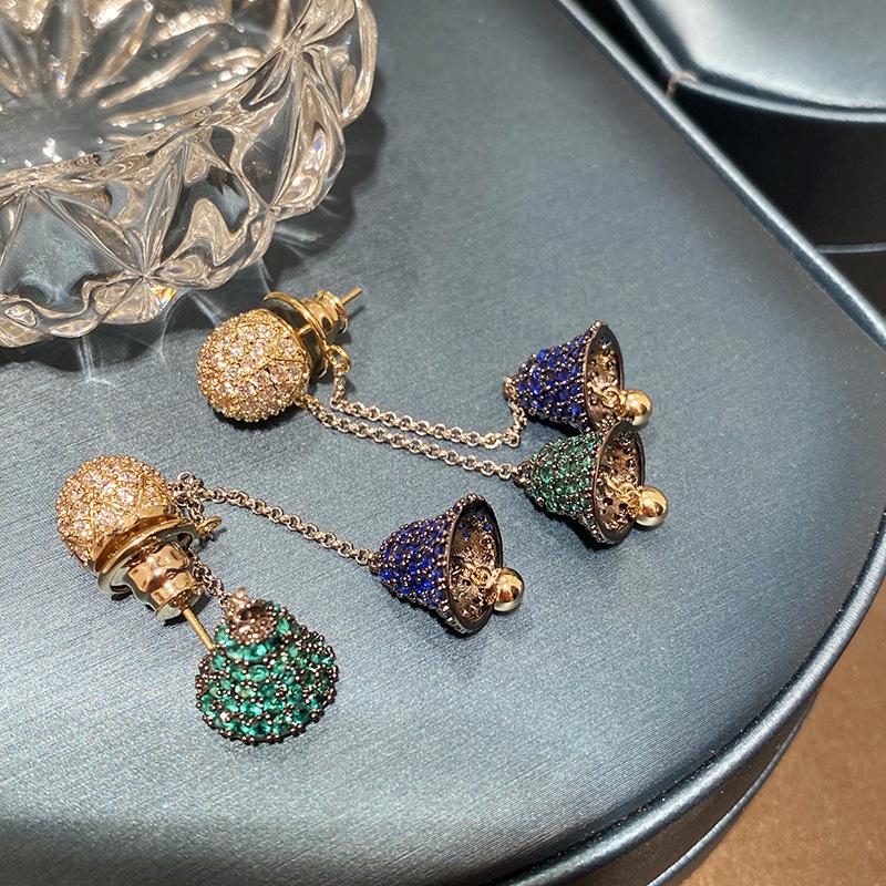 

fashion green bell earring for women Christmas jewelry gift earrings