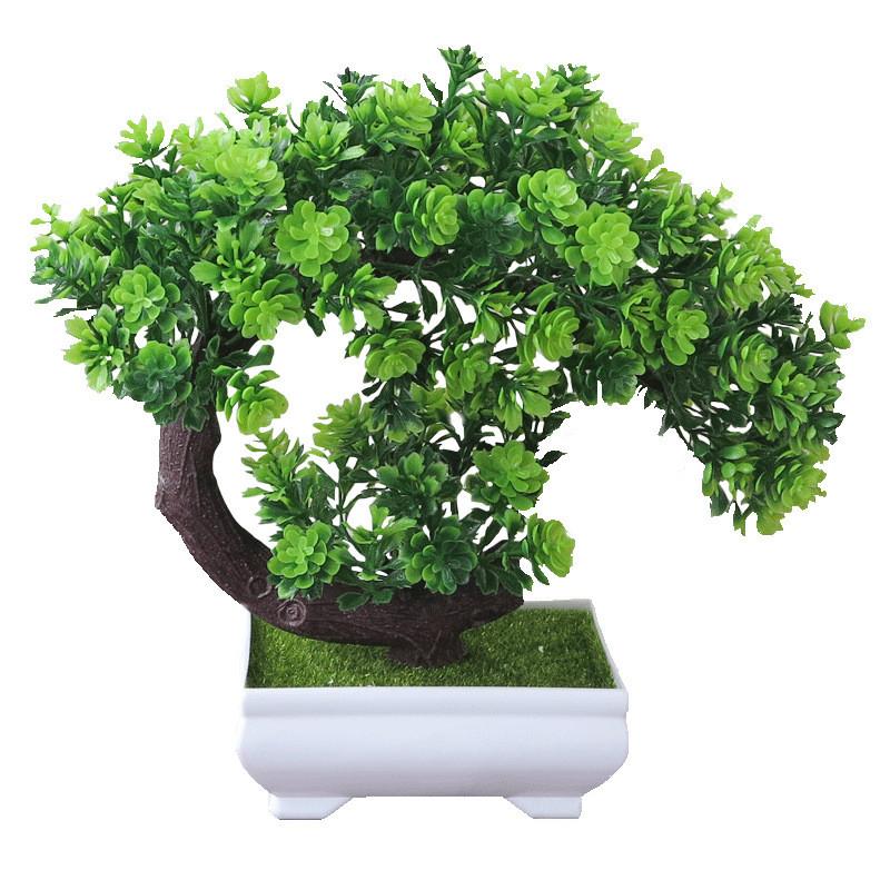

New Colorful Artificial Flowers Plants Bonsai Small Tree Pot Plants Fake Tree for Home & Garden Decoration, Yellow