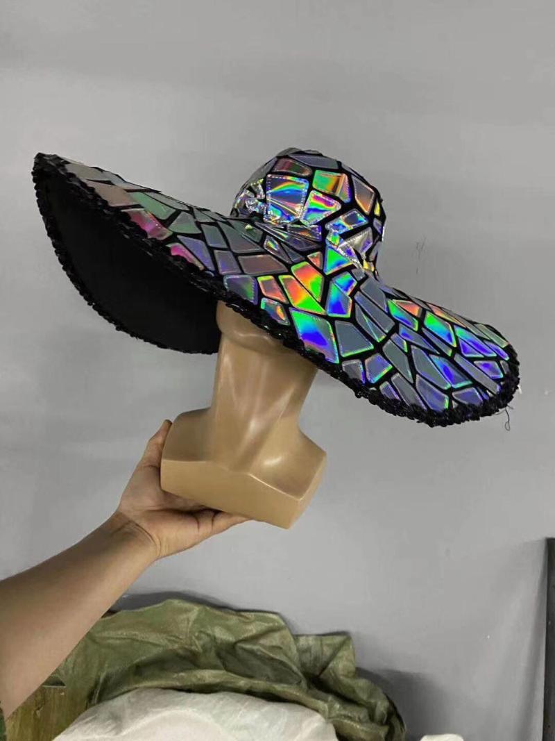 

New Fashion Women's Hat Performance Stage Wear Bar Nightclub Singer Fashion Wear Hat Cap, Black