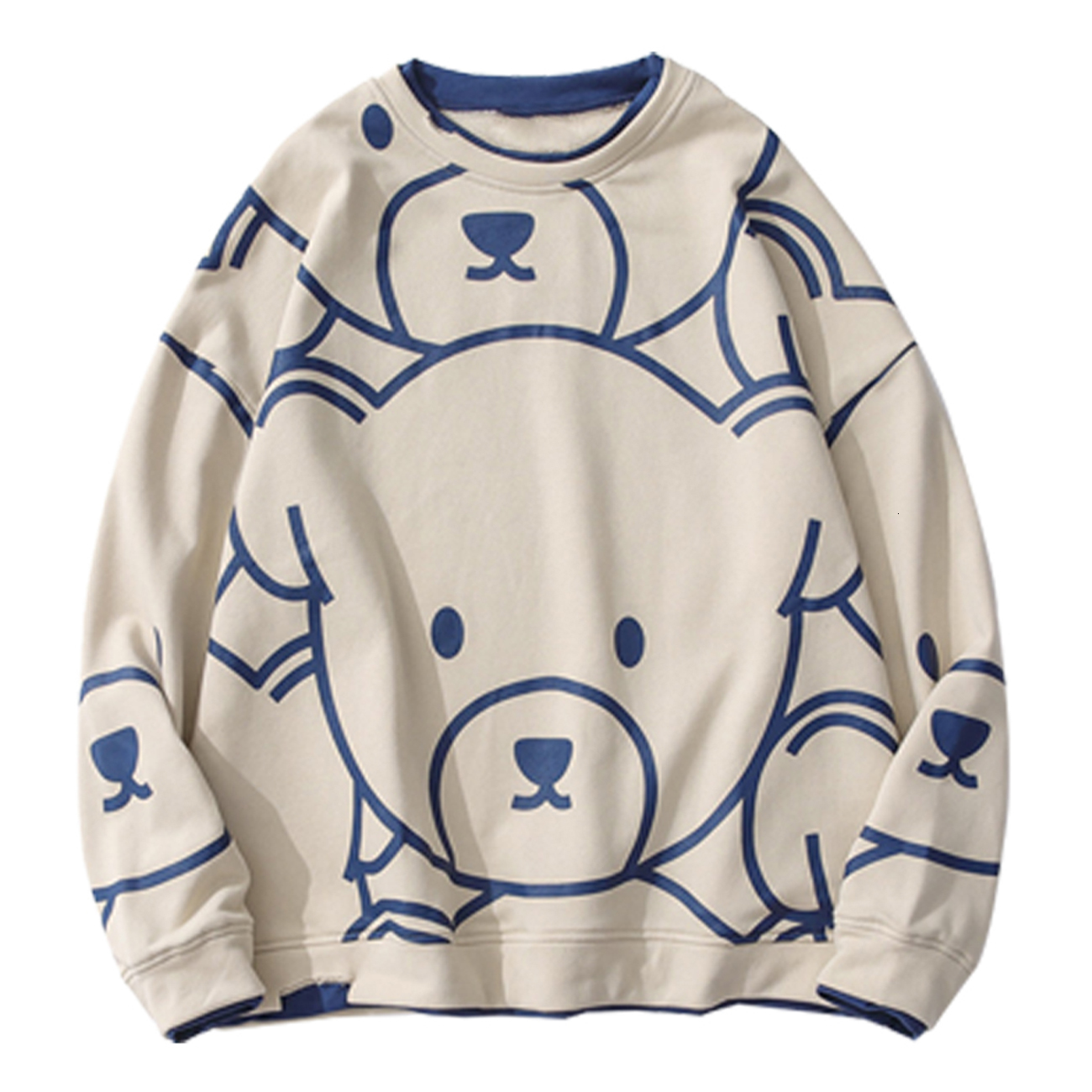 

2021 New Autumn Hip Hop Streetwear Pullover Men Cotton Bear Print Harajuku Hoodie Sweatshirt Loose Long-sleeve Shirts Vs1w, Orange