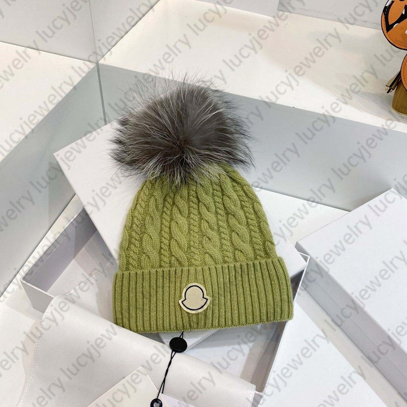 

Fashion Warm Cold Proof Hairball Hats Designer Beanie Skull Caps Breathable Hat 8 Colors Top Quality, Blue;gray