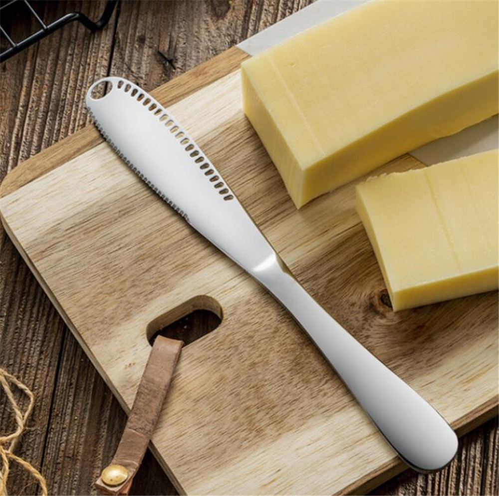 

Hot Home Dining Multifunction Stainless Steel Butter Cutter Cream Knife Western Bread Jam Knife Cheese Spreaders Utensil Knife Tools