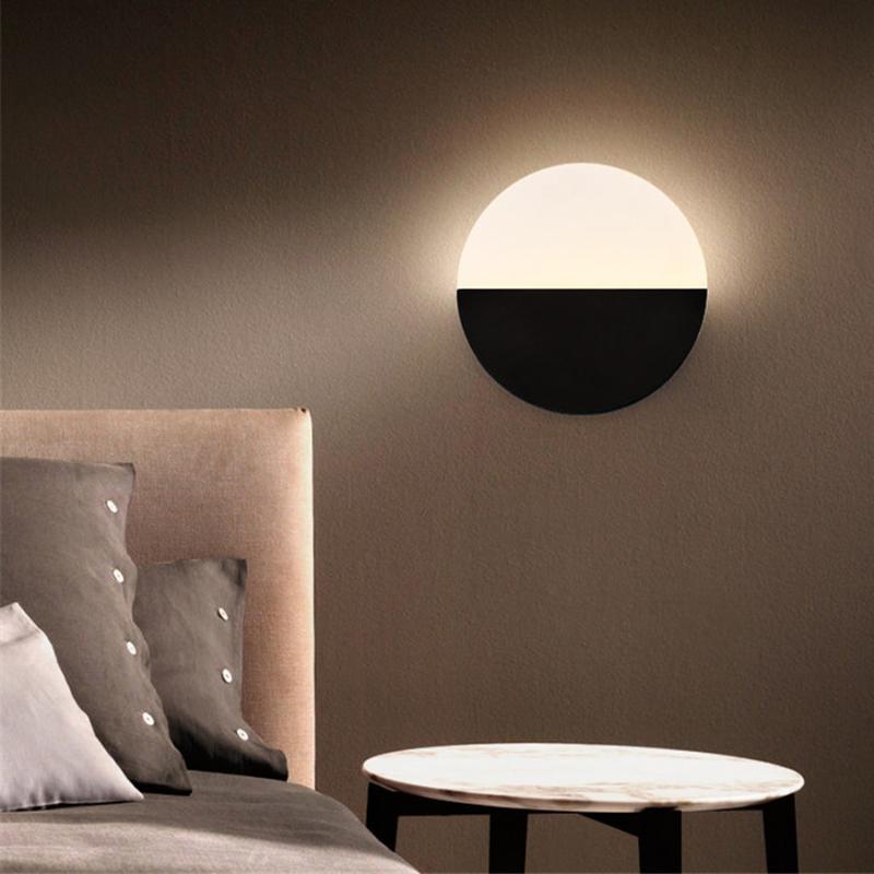

Thrisdar Nordic Acrylic Round LED Wall Lamp Bedside Bedroom Bathroom Mirror Wall Light Hotel Restuarant Corridor Aisle Lamp