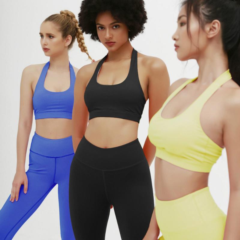 

Sexy 2 Piece Sport Seamless Yoga Set Padded Sports Crop Top +push Up Sports Legging Gym Set Women Training Workout Yoga Room, Black