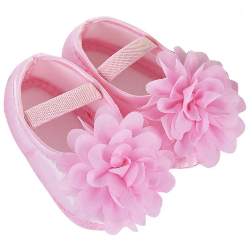 

Baby Toddler Shoes 2020 New Kid Girl Chiffon Flower Solid Elastic Band Newborn Walking Shoes Anti-slip Design Comfortable1, Pink