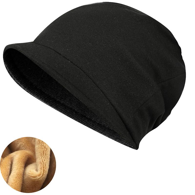 

Autumn and Winter Hat Fleece Pullover Cap Dual-Use Women's Ear Protection Cycling Hats Women's Confinement Cap, Red
