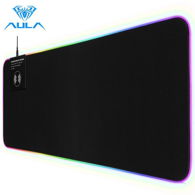 

RGB Gaming Mouse Pad Large Mouse Pad Led Backlight Computer Mousepad Wireless Charger Big Carpet for Keyboard Desk Mat1