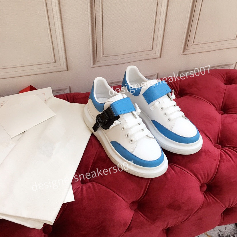 

New arrival Casual Shoes White Black Red Fashion Mens Women Leather Breathable Shoes Open Low sports Sneakers hc191003, Blue