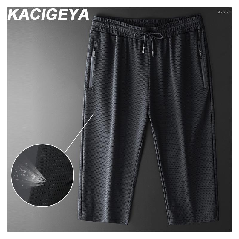 

Running Shorts Men 3/4 Zipper Pocket Fitness Sweatpants Hiking Basketball Sports Jogging Trousers Football Soccer Training Short1, Black