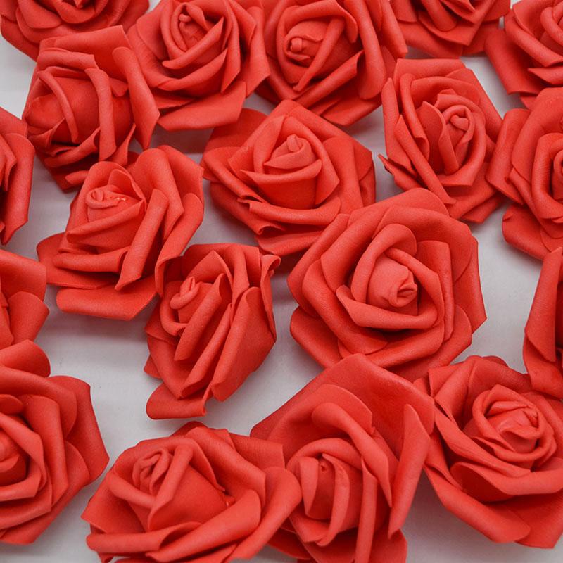 

30Pcs/Lot 6cm Artificial Foam Rose Flower Head For Wreaths DIY Scrapbooking Garland Wedding Home Decor, Fh05