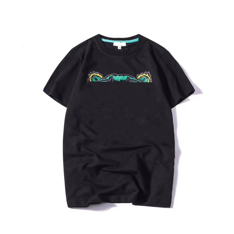 

19SS Summer T Shirt Animal Head Letters Embroidery Men Tee Shirts Fashion Short Sleeve Women Tshirt Streetwear S-2XL, No14