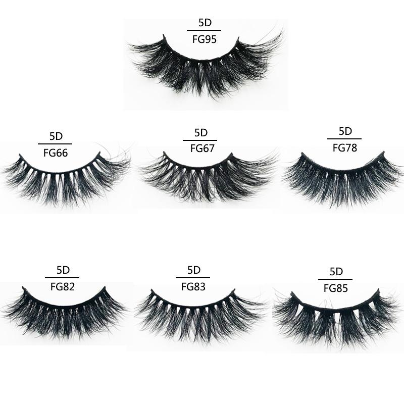 

FG Series 5D Soft Dramatic Fluffy Full Strip Eyelashes Makeup Real Mink Natural Thick Fake Eyelashes Best Quality Wholesale