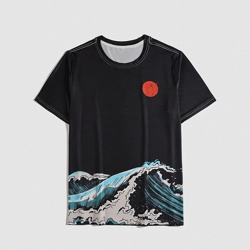 Men's Unisex T shirt Shirt Hot Stamping Spray Plus Size Round Neck Casual Daily Print Short Sleeve Tops Basic Casual Fashion Black / Summer