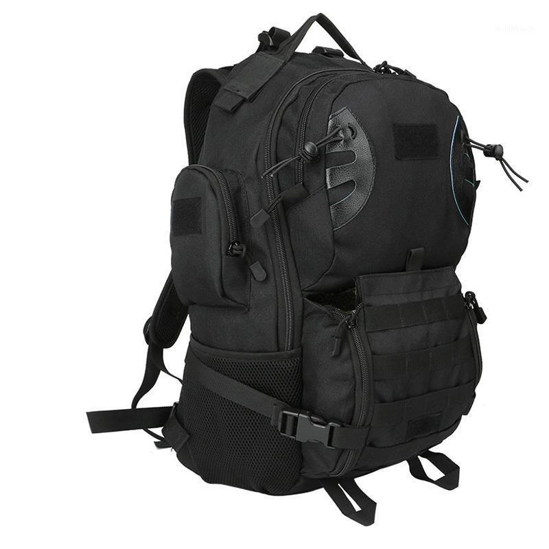 

45L Outdoor Camouflage Tactical Backpack Waterproof 800D Rucksacks Sports Bag for Camping Hiking Hunting Bags1, Black