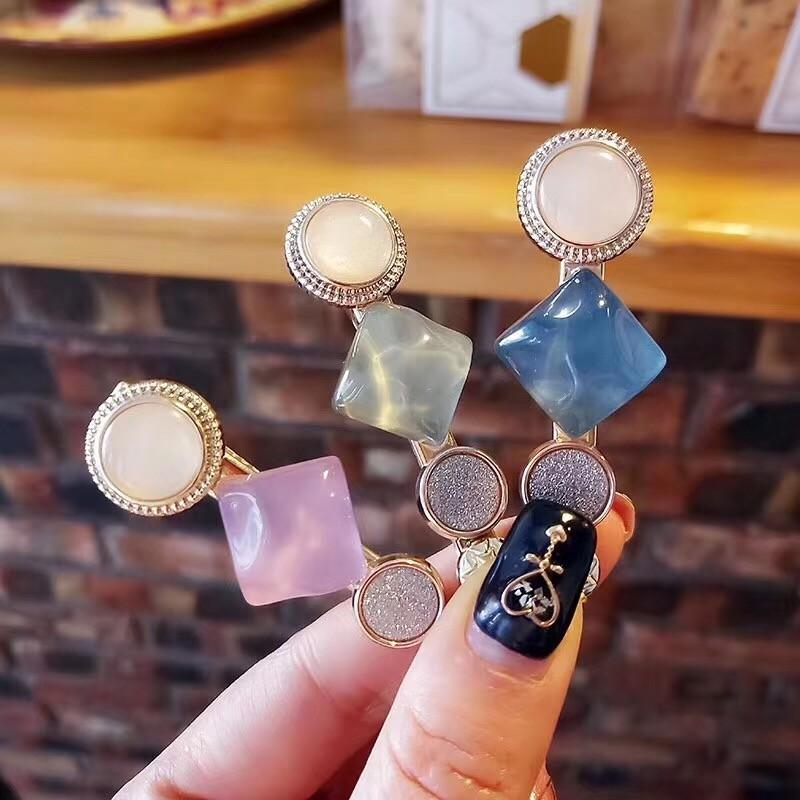 

Hair Clips & Barrettes Women Korean Candy Color Square Hairpins Pearl Barrette Accessories For Girls Hairgrip Summer Jewelry
