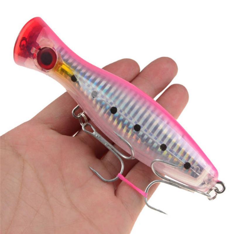 

1pcs 12cm 40g Big Popper Fishing Lure Bait Pesca Treble Hooks Crankbait 3d Eyes Artificial Hard Bait Carp Pike Fishin qylkEj