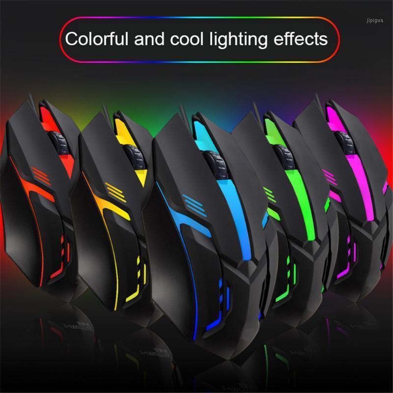 

S1 Gaming Mouse 7 Colors LED Backlight Ergonomics USB Wired Gamer Mouse Flank Cable Optical Mice Gaming For Laptop Mice PC1