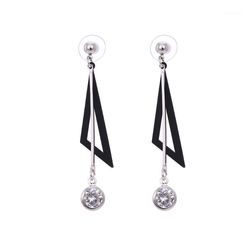 

Dawapara Hoop Earrings Long Earrings Rhodium Stone Crystal For Women Fashion Jewelry Triangle Hoop Square Women Present1