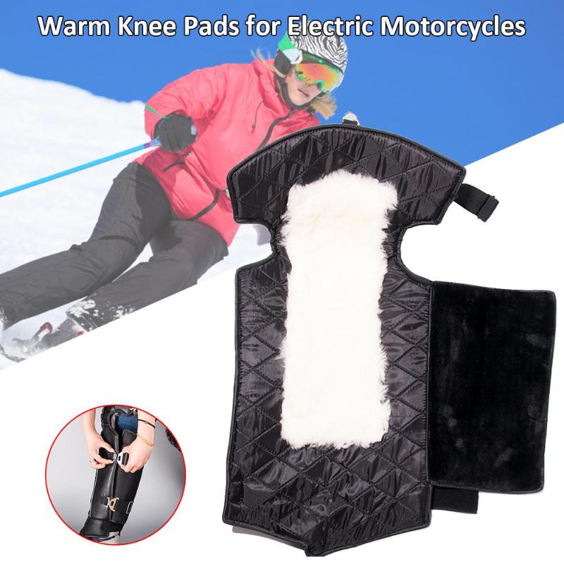 

Winter Electric Motorcycle Warm Knee Pads Adjustable Windproof Warm Leggings Cover Windproof Leg Cover Riding Knee Pads
