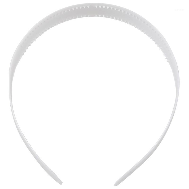 

Ladies Headband Plastic with Teeth White1