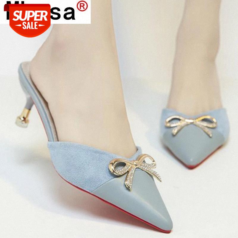 

2021 New Summer Women High Heels Shoes Fashion Bow Sexy Pointed Women Party Dress High Heels Shoes Zapatos De Mujer #2s3i, Beige