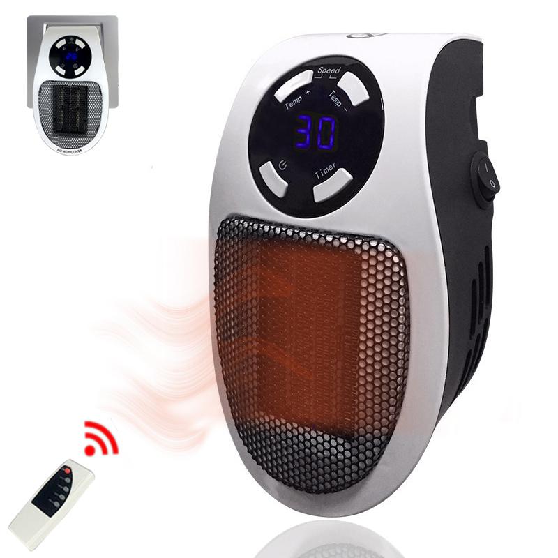 

Remote Control Wall-mounted Electric Heater Portable 500W Electric Heating Fan Household Indoor Desktop Fireplace Mini Heater