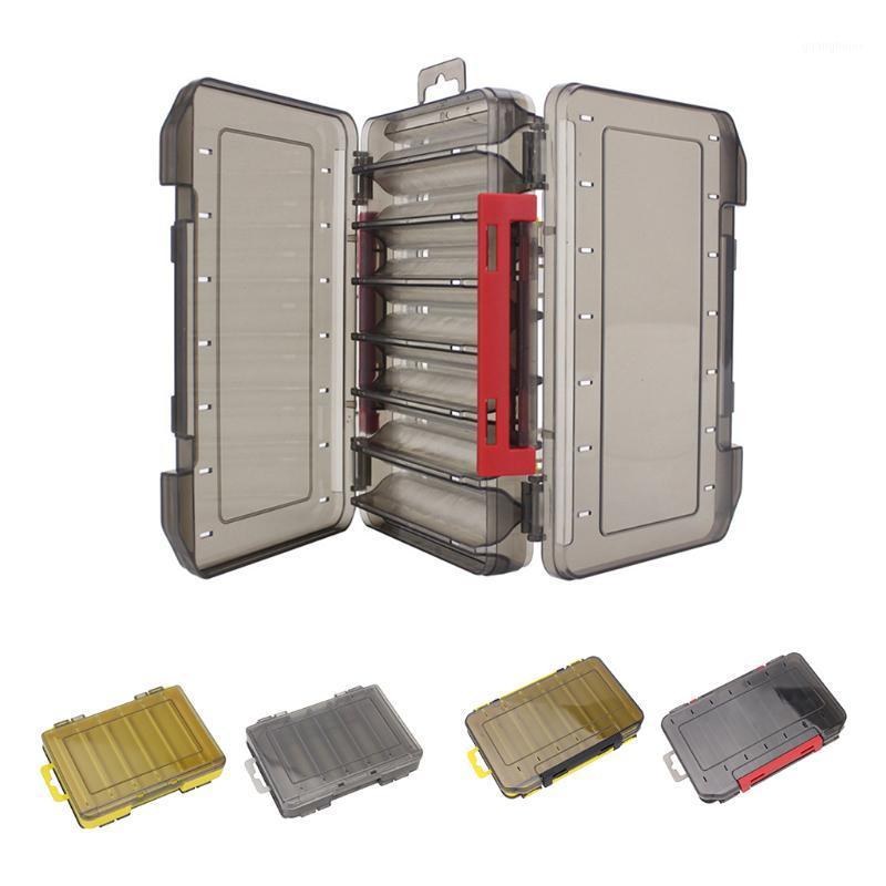 

Durable Squid Jigs Bait Box Fishing Lures Hook Accessaries Container 12/14 Compartments Case Holder Fishing Tackles Box Pesca1