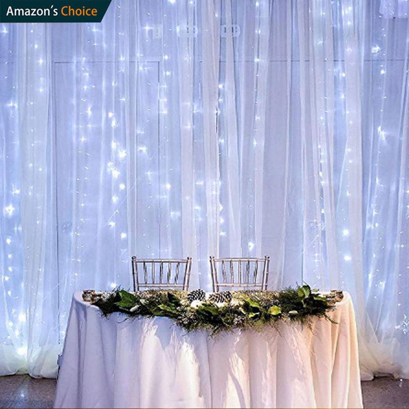 

3*3m LED Curtain USB String Lights Remote Control Fairy Garland on The Window New Year Christmas Decorations for Home Outdoor
