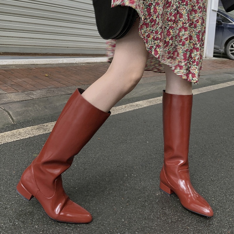 

2021 Female Fashion Knee High New Mark Warm Winter Shoes Woman Outdoors Party Martin Boots 34-41 R0li, Red