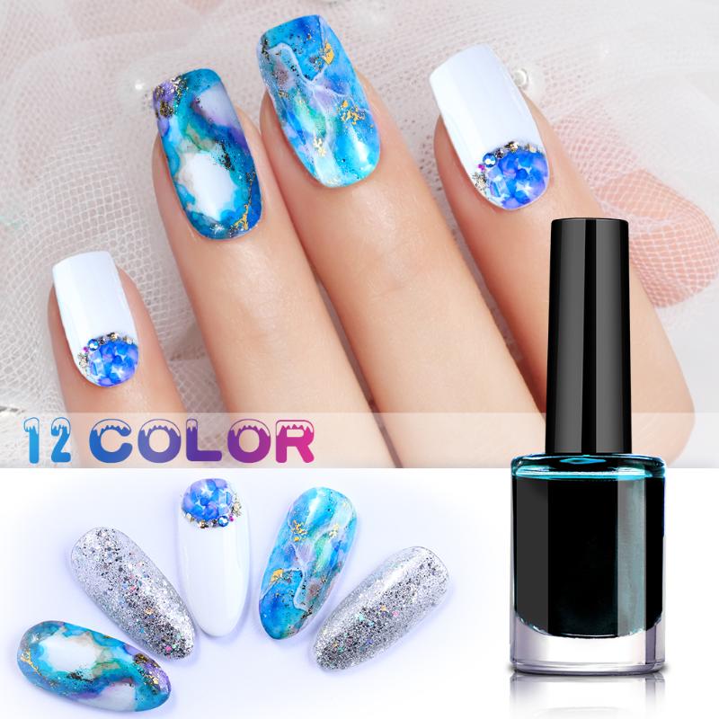 

Smoke Effect Magic Smudge Bubble 15ml Blooming Gel Nail Polish Watercolor Ink DIY Varnish Manicure Decoration