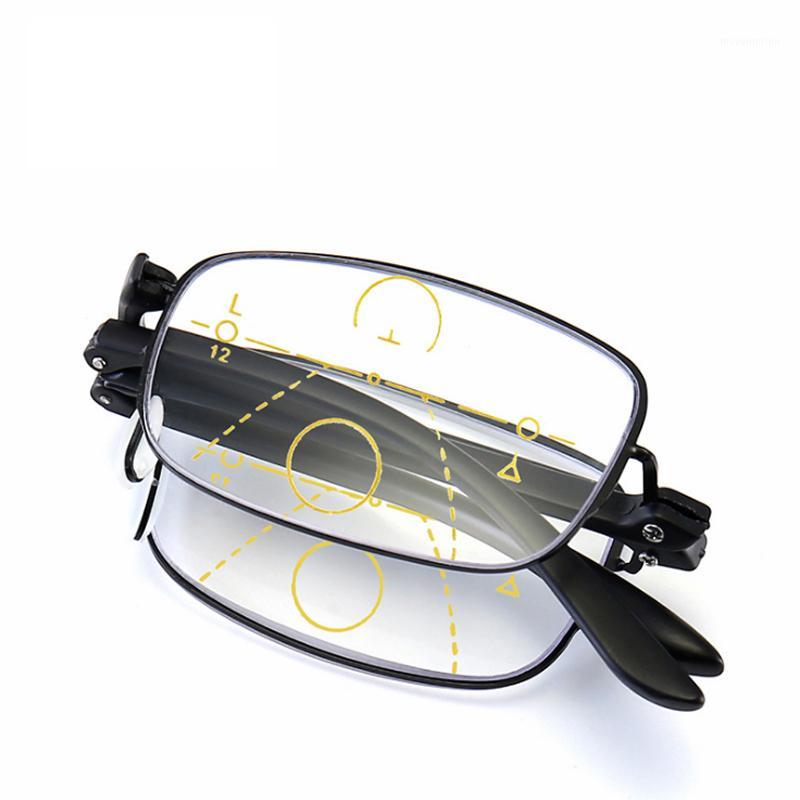 

2020 Progressive multifocal folding reading glasses men smart zoom reading glasses women far near sight anti-blue with case1