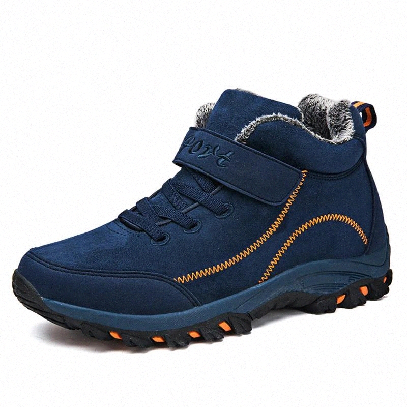 

Waterproof Winter woMen Boots with Fur Warm Snow Women Boots Work Casual Shoes Sneakers High Top Rubber Ankle plus size #5v3A, Black