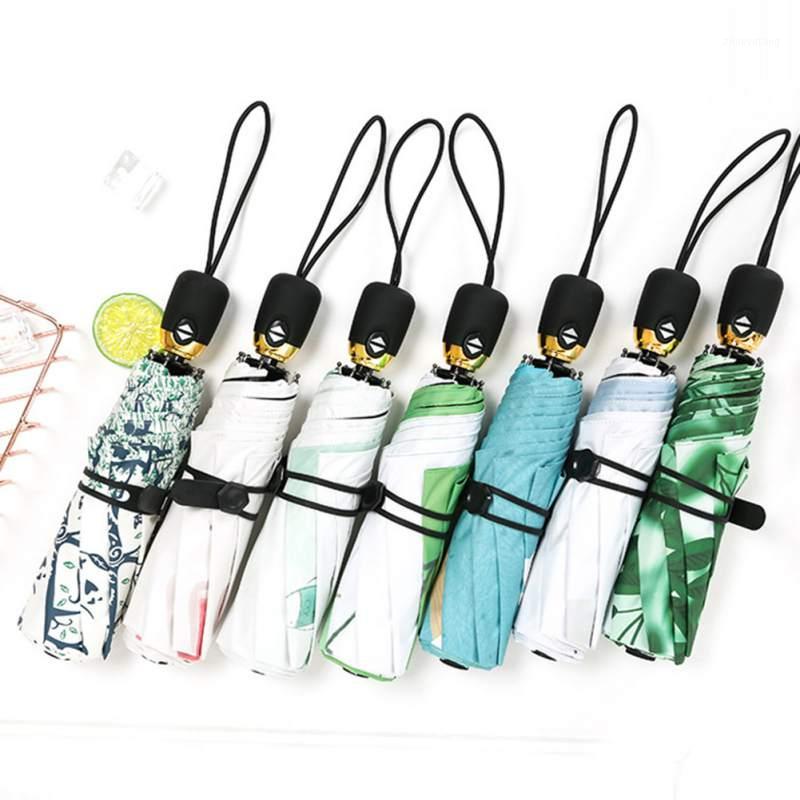 

Umbrellas Summer 3 Folding Portable Travel Umbrella Windproof Double Purpose For Sun Protection And Rain, Auto To Open Close