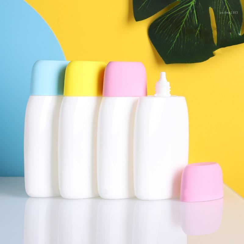 

New 50ml Cosmetic Containers Cream Bottle Plastic White Lotion Bottle Sunscreen Cream Hand 10Pcs/lot Wholesale1