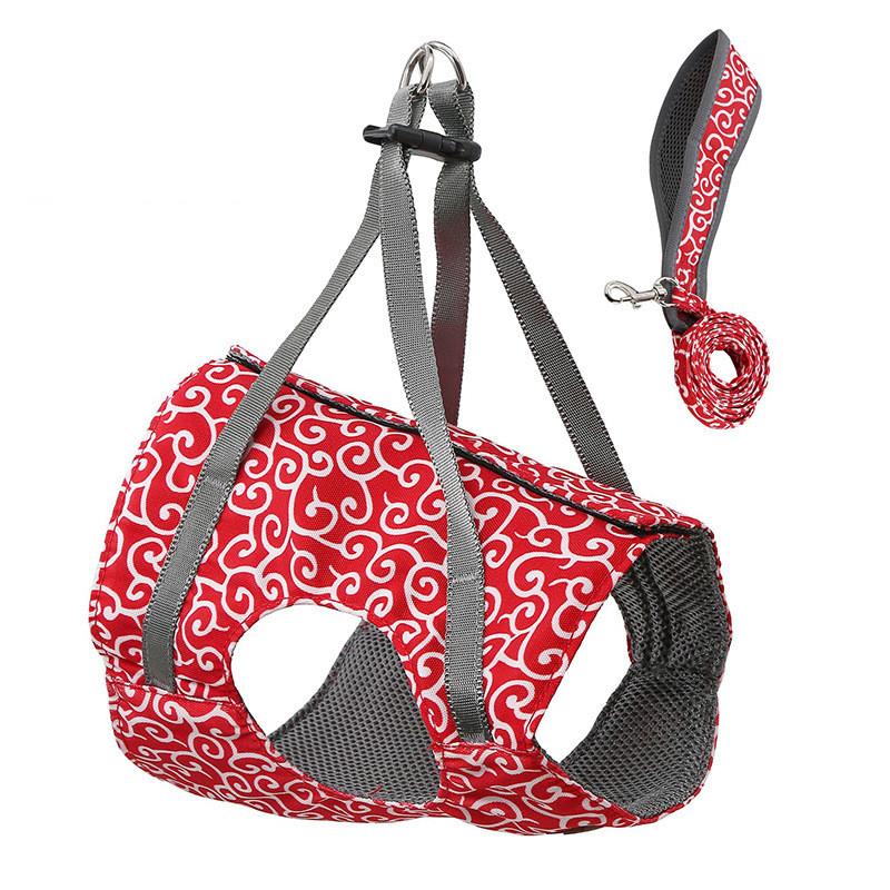 

Cat Collars & Leads Vest Harness Chest Strap Back Cover Style Mesh Breathable Walking Lead Leash Pet Supplies