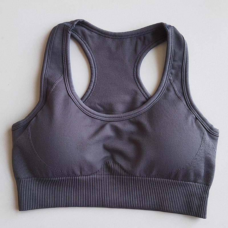 

Women Sports Bras Yoga Fitness Sports Bra Workout Tank Top Sexy Bra Push Up Yoga Bras Tank Running Sportswear#, Dark gray