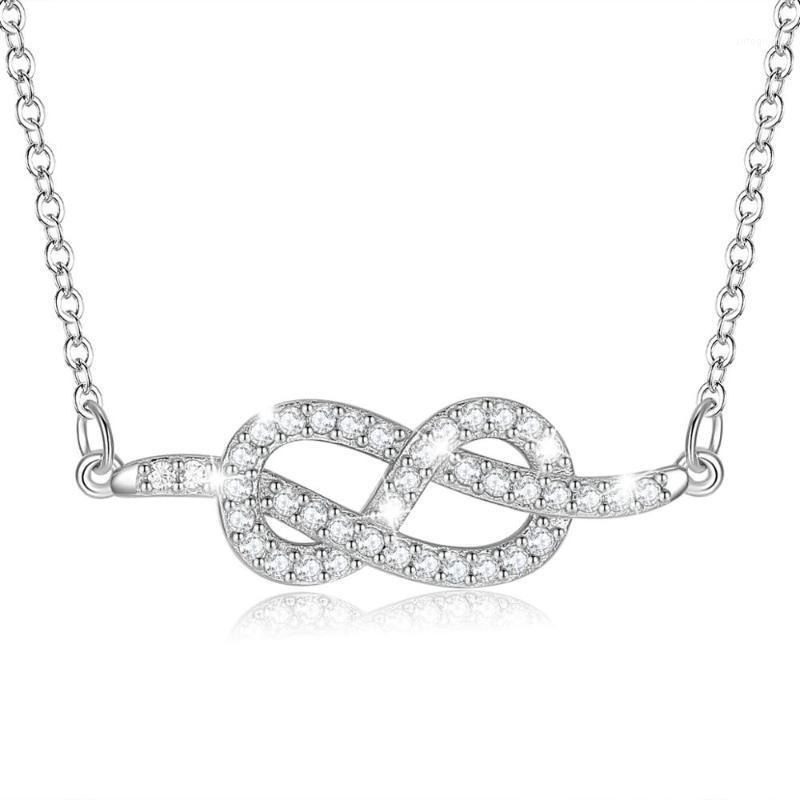 

Eudora 100% Sterling Silver Symbol of endless love Pendant Love Necklace Jewelry for women with free gift box dropshipping D5221