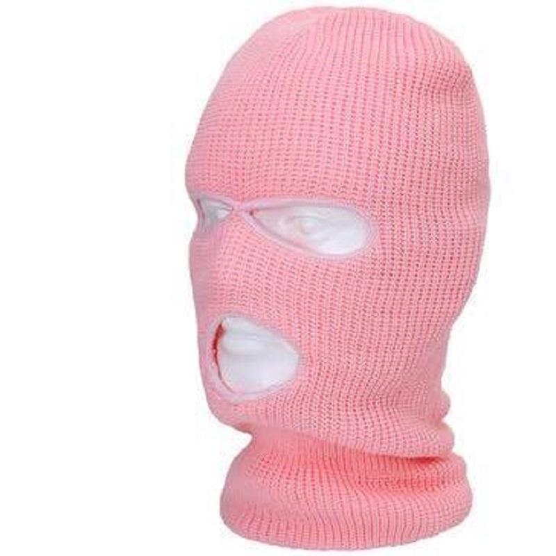 

New Winter Warm 3 Hole Knitting Wool Hood Visor Cap Windshield For Outdoor Cycling Counter-Strike Head Cover Full Face Hat