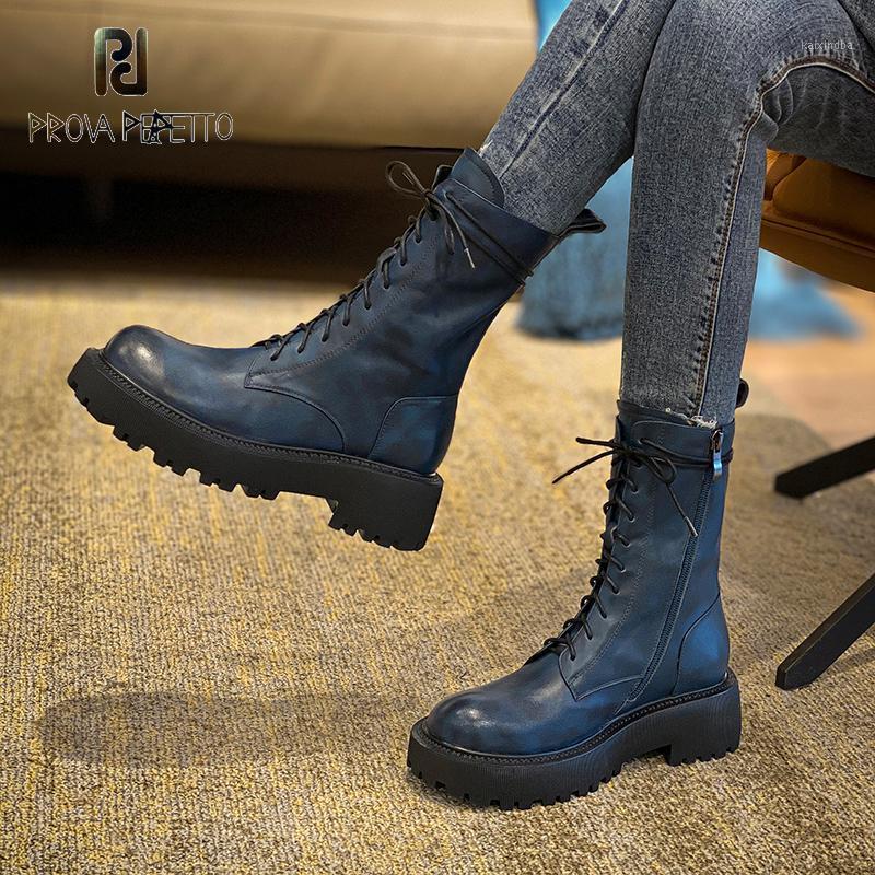 

2021 Autumn Winter All-match Layer Cowhide Black Handsome Boots New Female Genuine Leather Lace-Up Fashion Short Boots1, Black fur