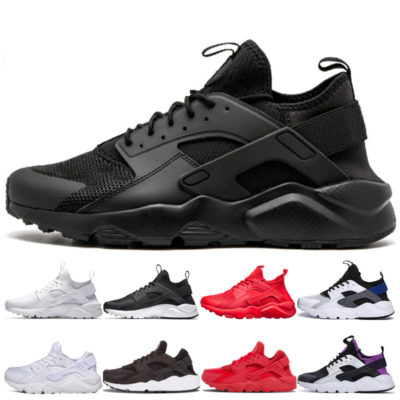 

running Triple black shoes huaraches 1 4 walking shoes white black blue Triple white triple red grey wiht red dot sports men women shoes, 1.0 triple black
