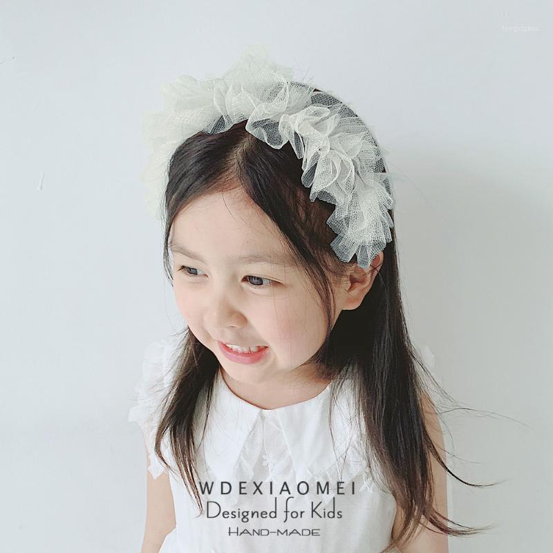 

Fashion Girls Woman Hair Accessories Handmade Princess Headbands Elegant Shiny Gauze Flowers HairBands Hair Hoop Party Headwear1, Gray