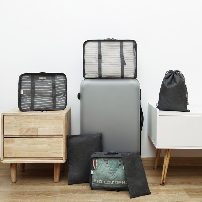 

Travel Suitcase Organizer Clothes Tidy Storage Bag Shoes Pouch Wire Cosmetic Underwear Packing Cube Bag Wardrobe Accessories