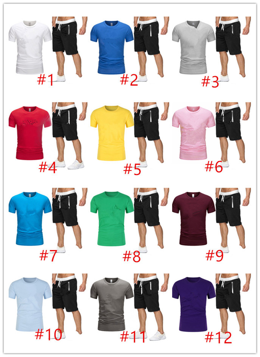 

Plus size 2X Summer men jogger suit shorts two piece set short sleeve T-shirt shorts casual tracksuit black outfits outdoor sportswear 3387, Pls remark colors if need