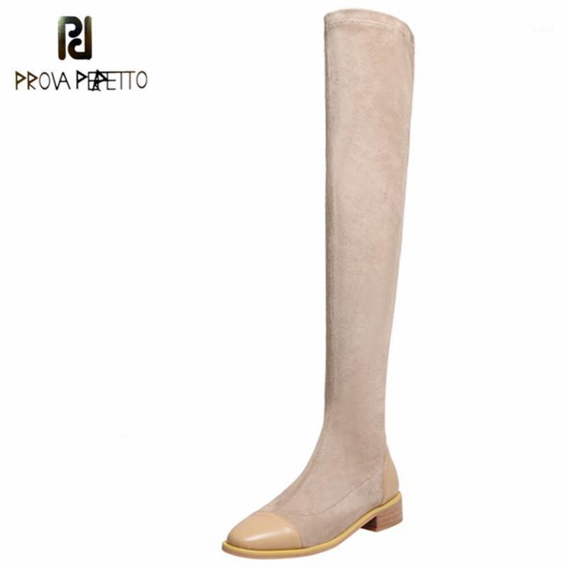 

Prova Perfetto 2020 New Stretch Short Boots Winter Over The Knee And Keep Warm Tenis Feminino Mature Boots Women Plus Size 34-431, Black