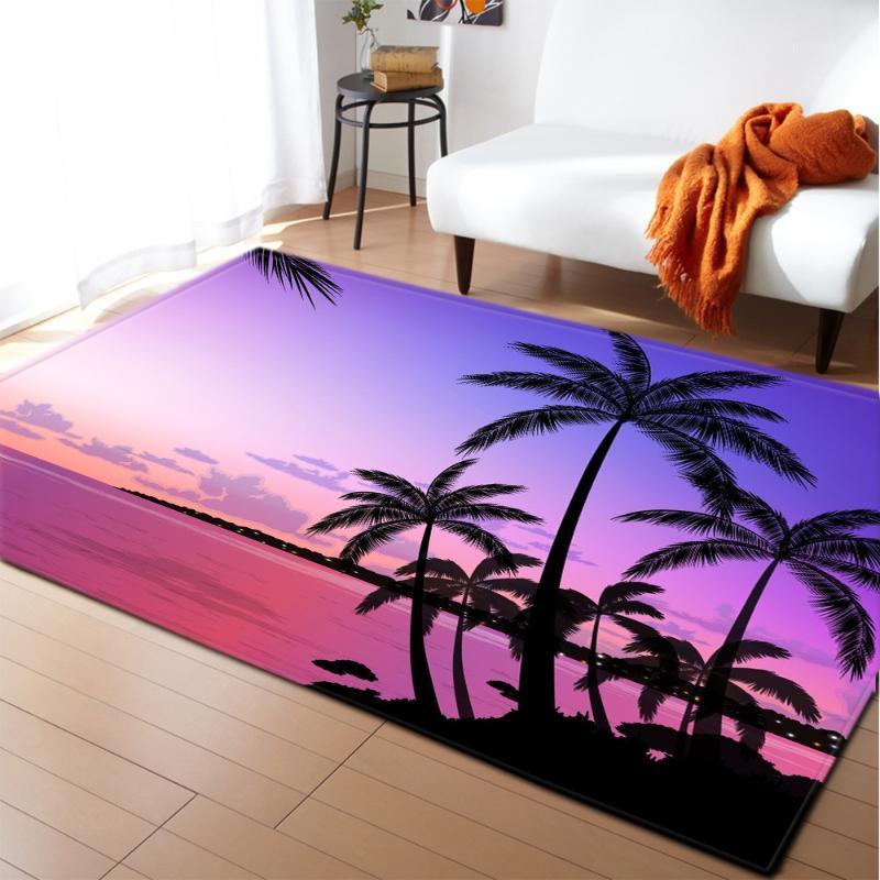 

Nordic Area Rug Mat Home Decoration Bedroom Carpets Beach Coconut Tree Dining Room Rug and Carpet for Home Living Room1, No-7
