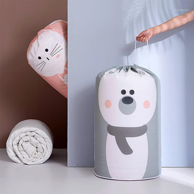 

1pc Collapsible Storage Bag Clothes Cotton Blanket Bed Cover Wardrobe Sweater Storage Bag Bear Household Container1