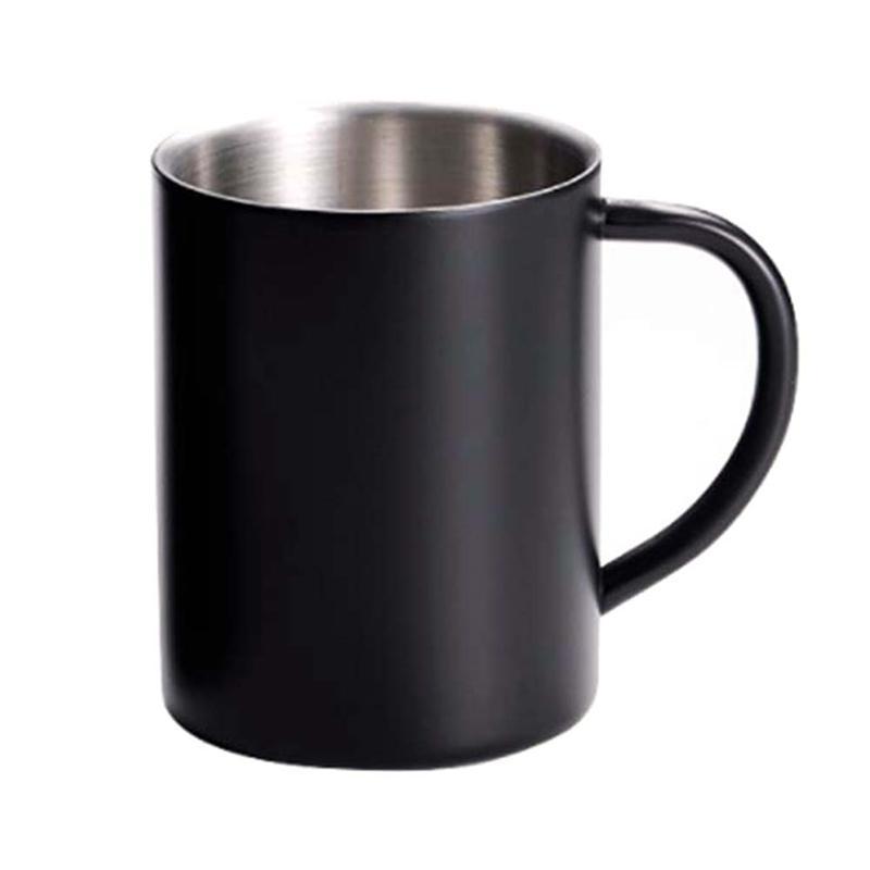 

1pc Stainless Steel Mug Spray Lacquer Hollow Insulated Black Office Cup (Medium Size without Lid